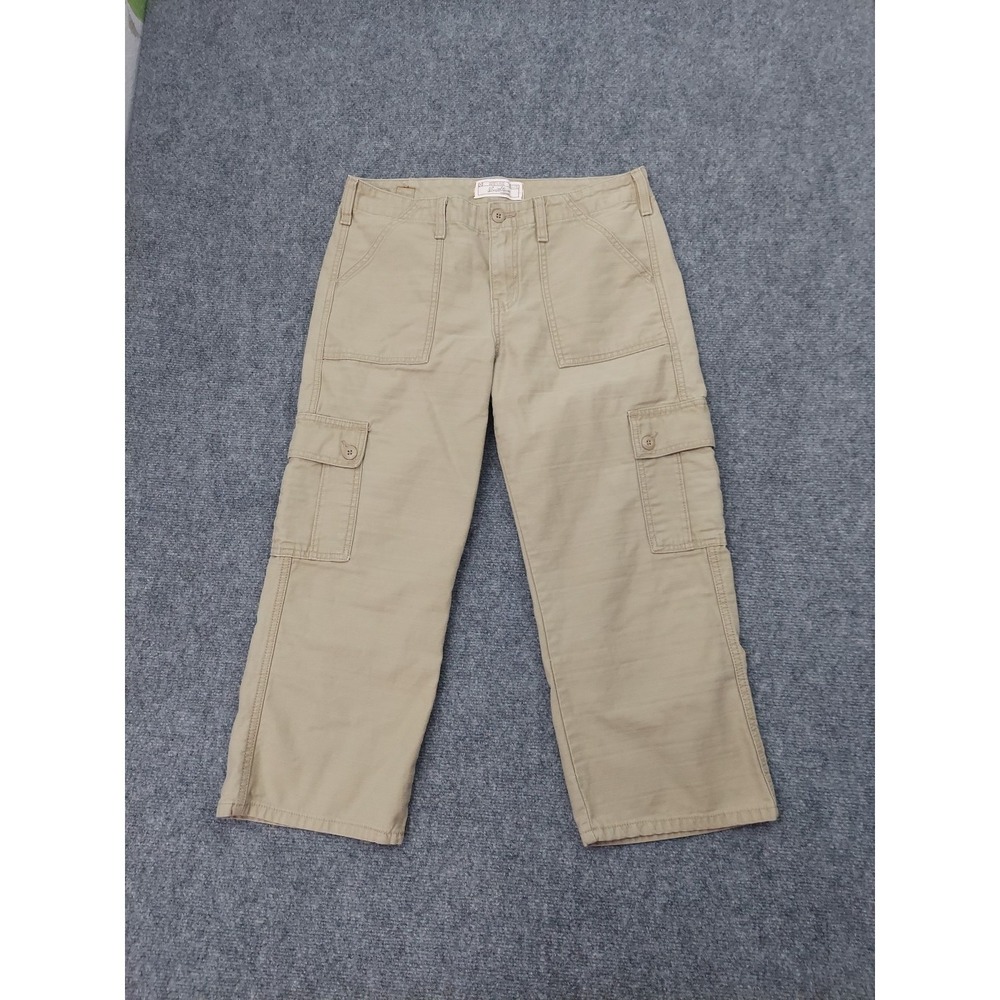 Levis Pants Cargo Crop Capri Pants Womens 10 Beige Cotton Y2K‎ Utility Outdoor
